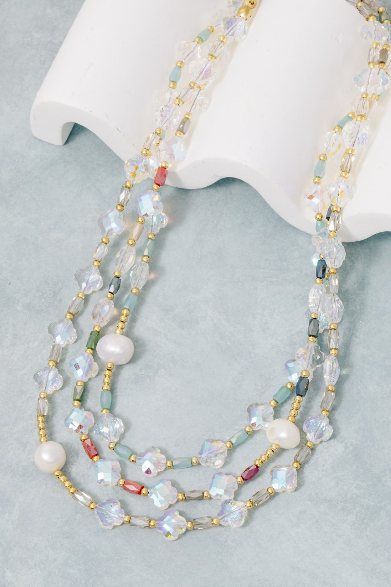 Assorted Clover Beaded Necklace