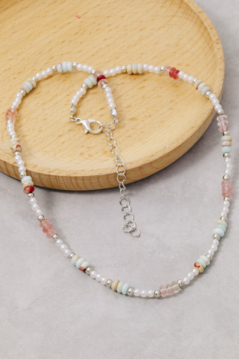 Mixed Beaded Pattern Necklace