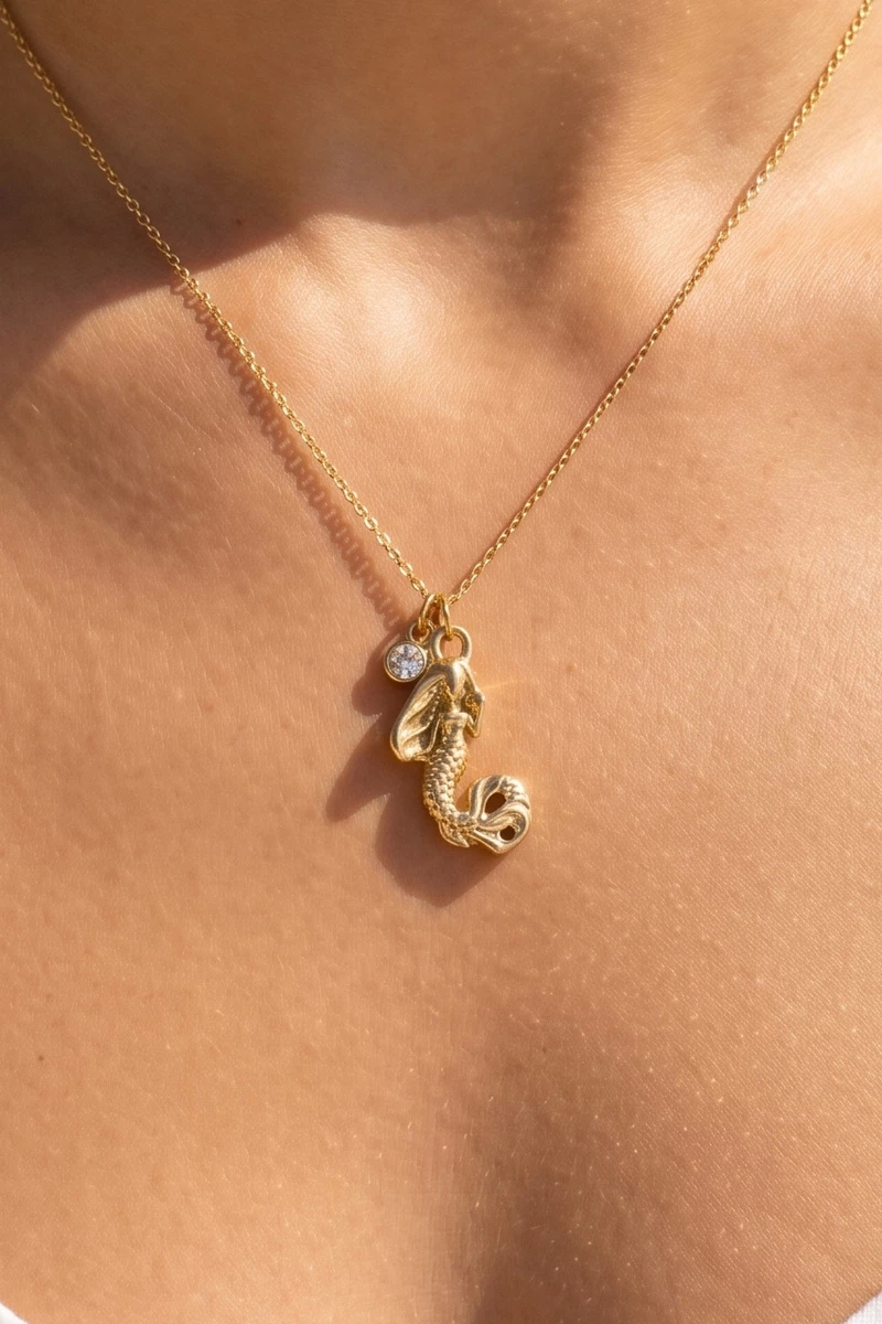 Stainless Steel Mermaid Pendant Necklace