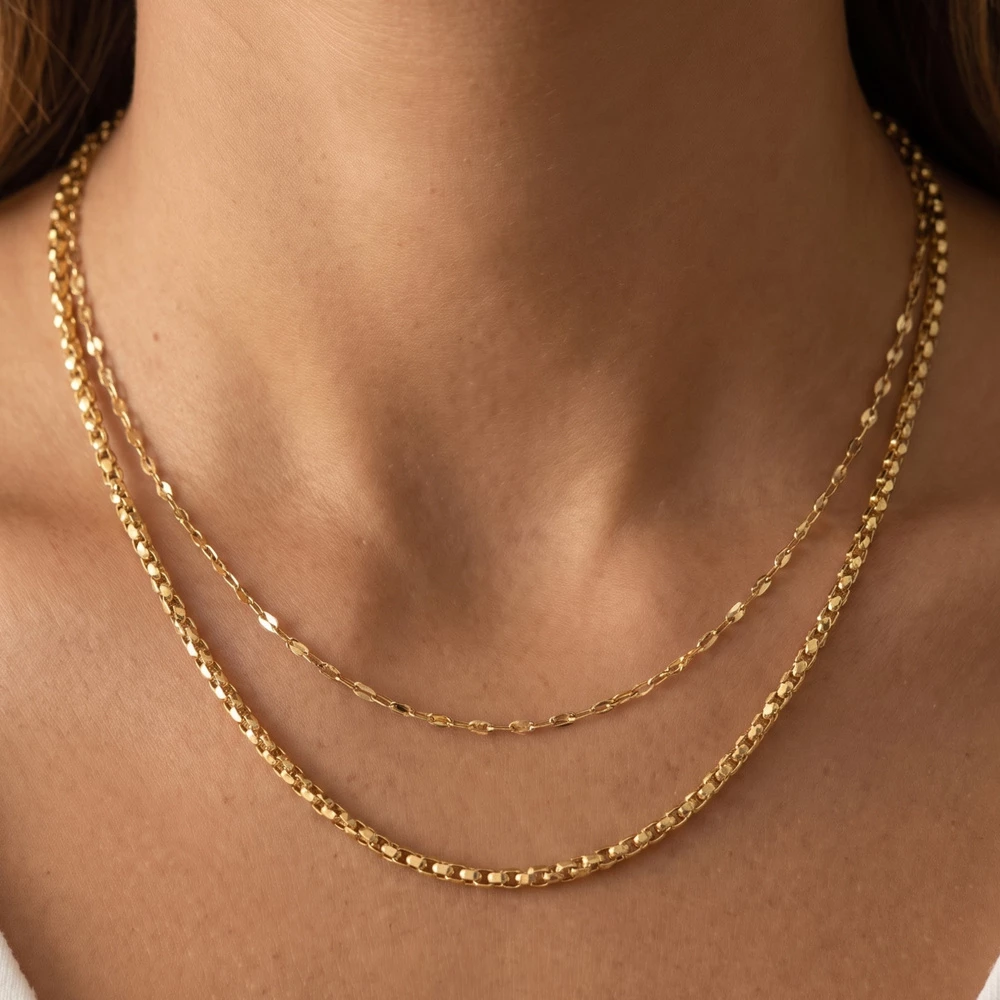Dainty Double Layer Chain Necklace