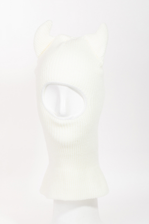 Knitted Horned Balaclava