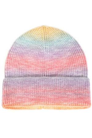 Stripe Shaded Knit Beanie