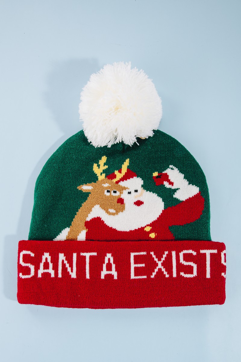 Santa Exists Christmas Beanie