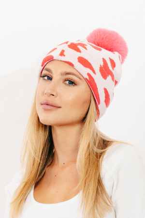 Cow Print Beanie
