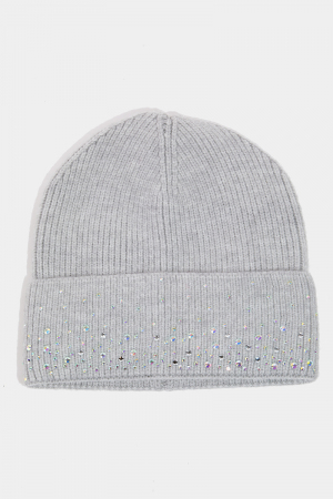 Sparkling Rhinestone Studded Beanie