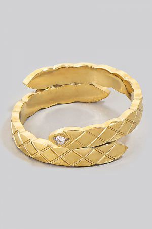 Layered Textured Metallic Band Ring