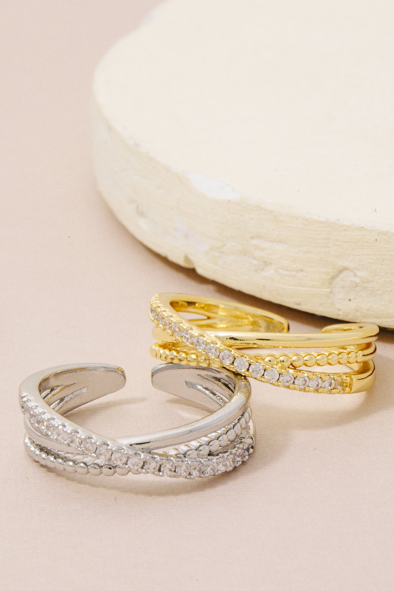 Delicate Thin Triple Row Ring