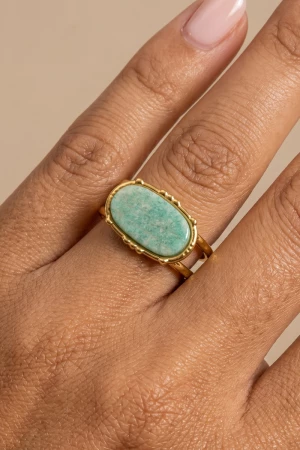 Round Stone Milgrain Split Band Ring