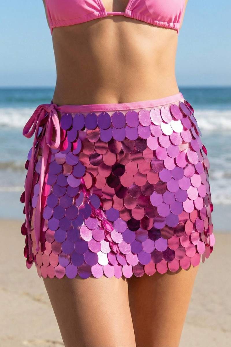 Hollow Disc Sequin Sarong