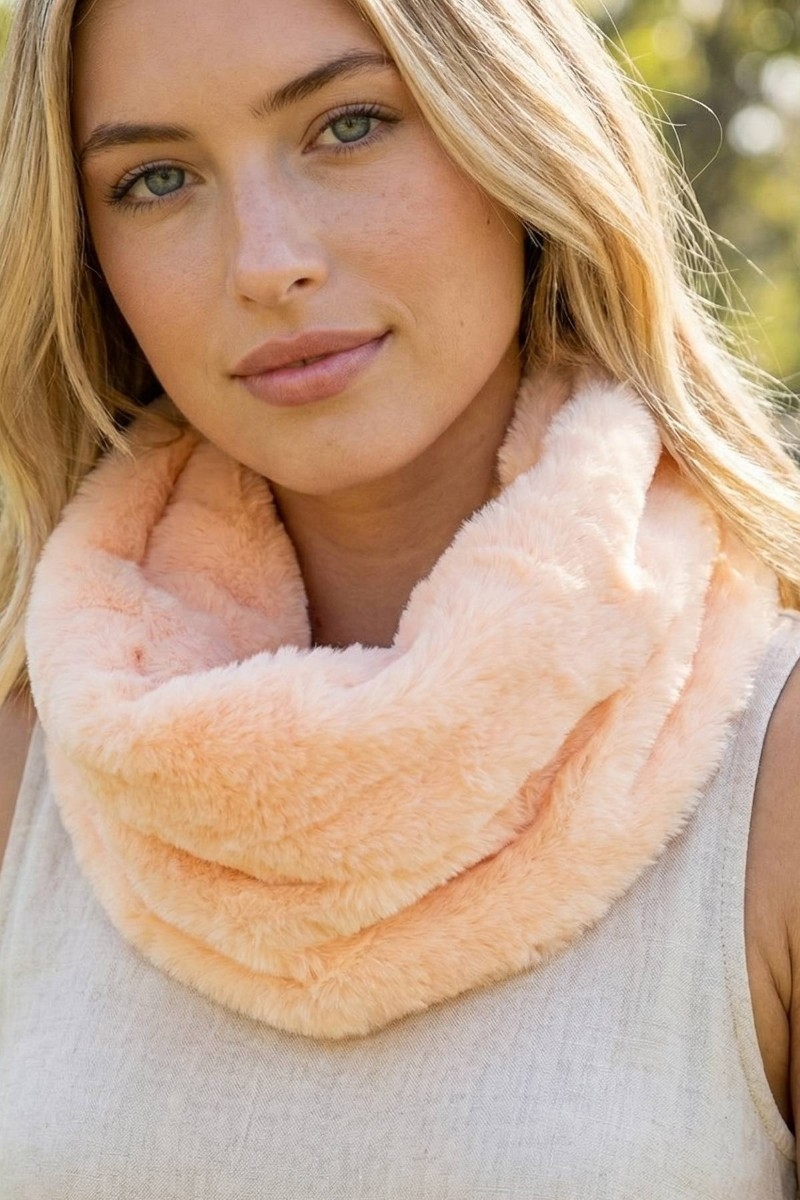 Faux Fur Tie Dye Infinity Scarf