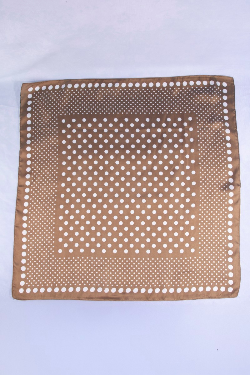 Ombre Polka Dot Print Satin Square Scarf