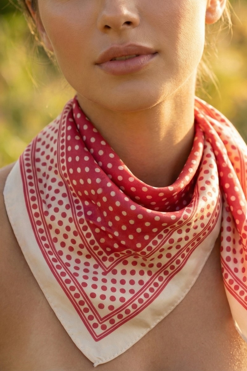 Square Polka Dot Pattern Scarf