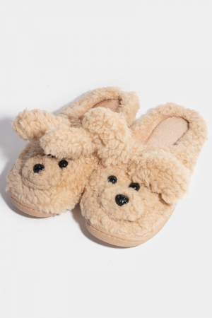 Fluffy Cute Dog Slippers