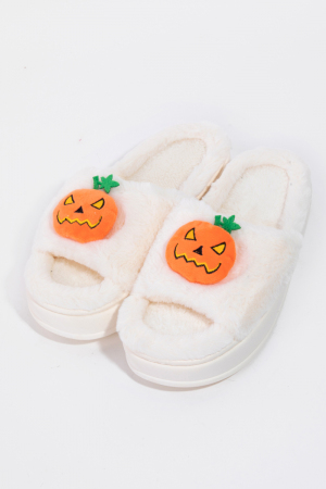 Pumpkin Decor Halloween Slippers