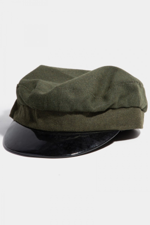 Leather Trim Cabbie Cap