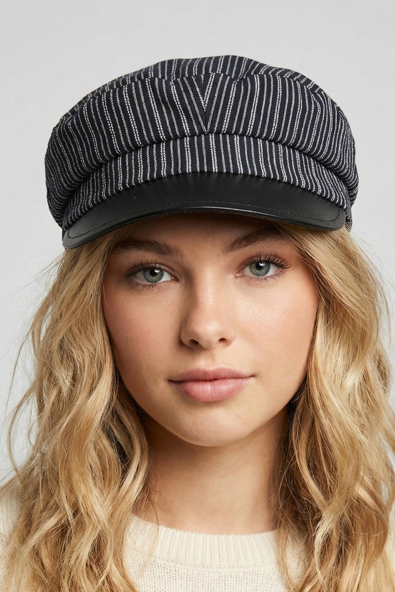 Pin Stripe Cabbie Hat