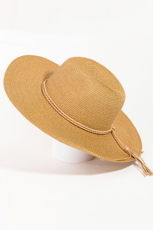 Straw Braided Rope Strap Sun Hat