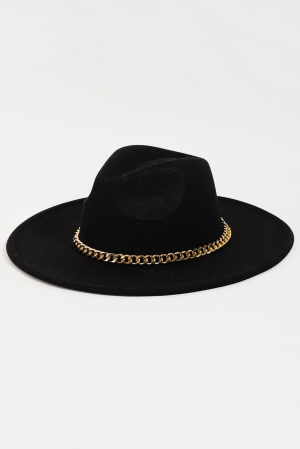 Chain Band Fedora Hat