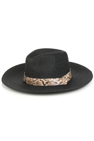 Snakeskin Band Straw Hat