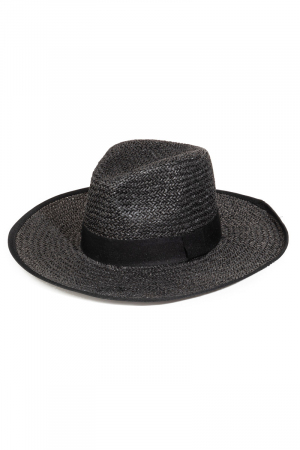 Straw Braided Ribbon Band Fedora Hat
