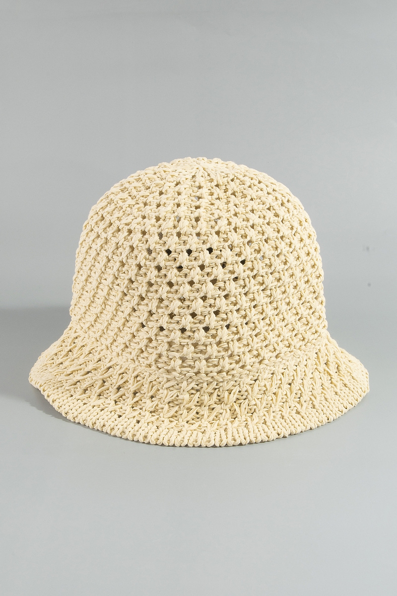 Open Weave Crochet Bucket Hat