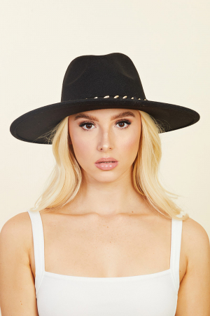 Chain Strap Fedora Fashion Hat