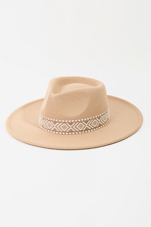 Boho Stripe Pattern Fedora Hat