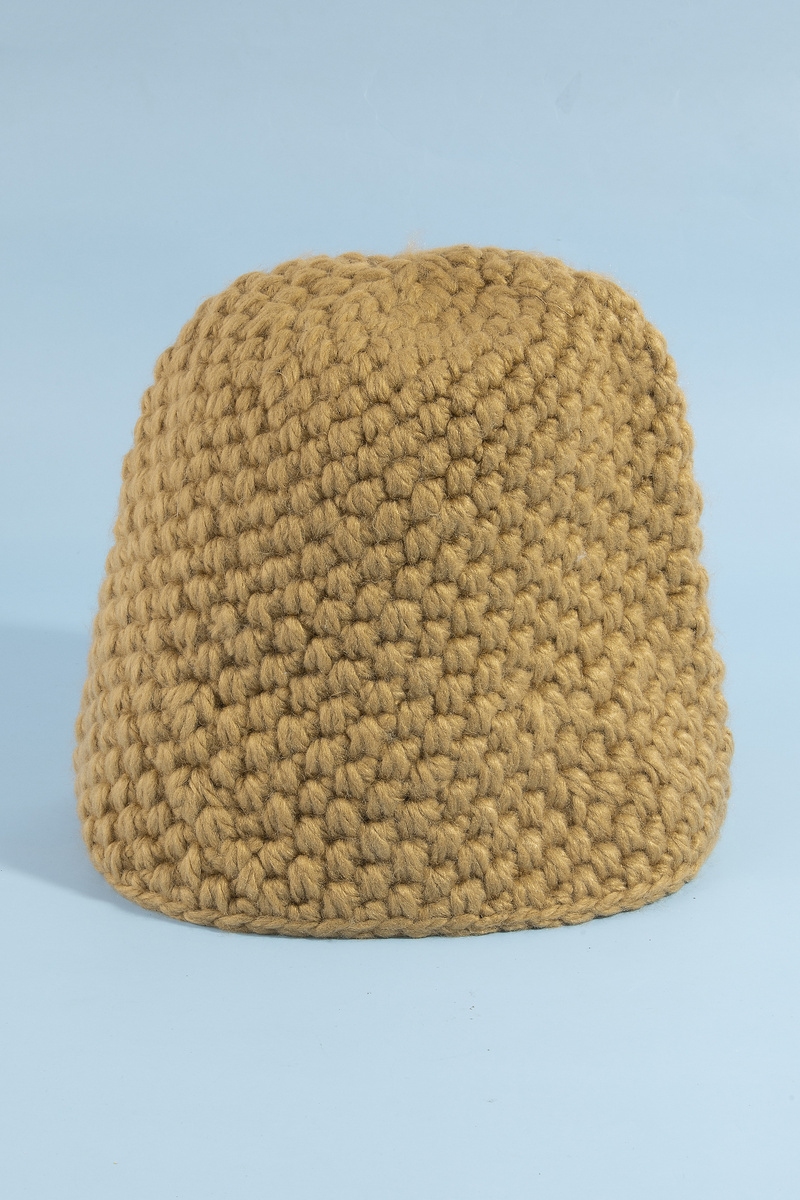 Chunky Crochet Seed Stitch Bucket Hat