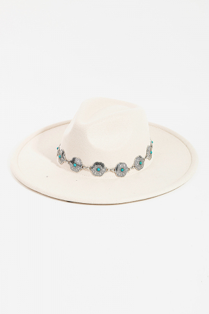 Chain Strap Fedora Hat