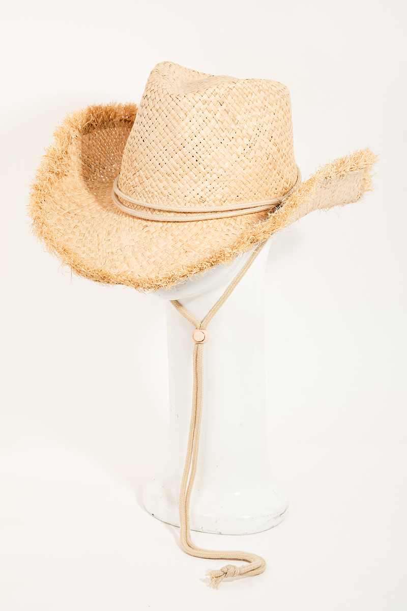 Straw Basket Weave Cowboy Hat