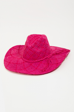 Intricate Straw Weave Sun Hat