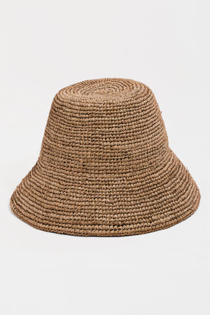 Braided Raffia Bucket Hat