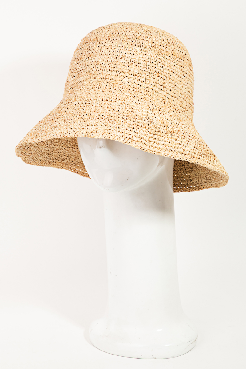 Braided Raffia Bucket Hat