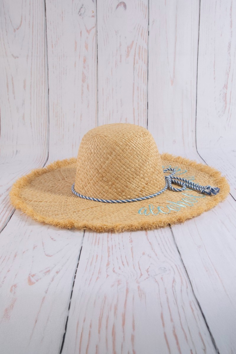 Alcohol You Later Raffia Sun Hat