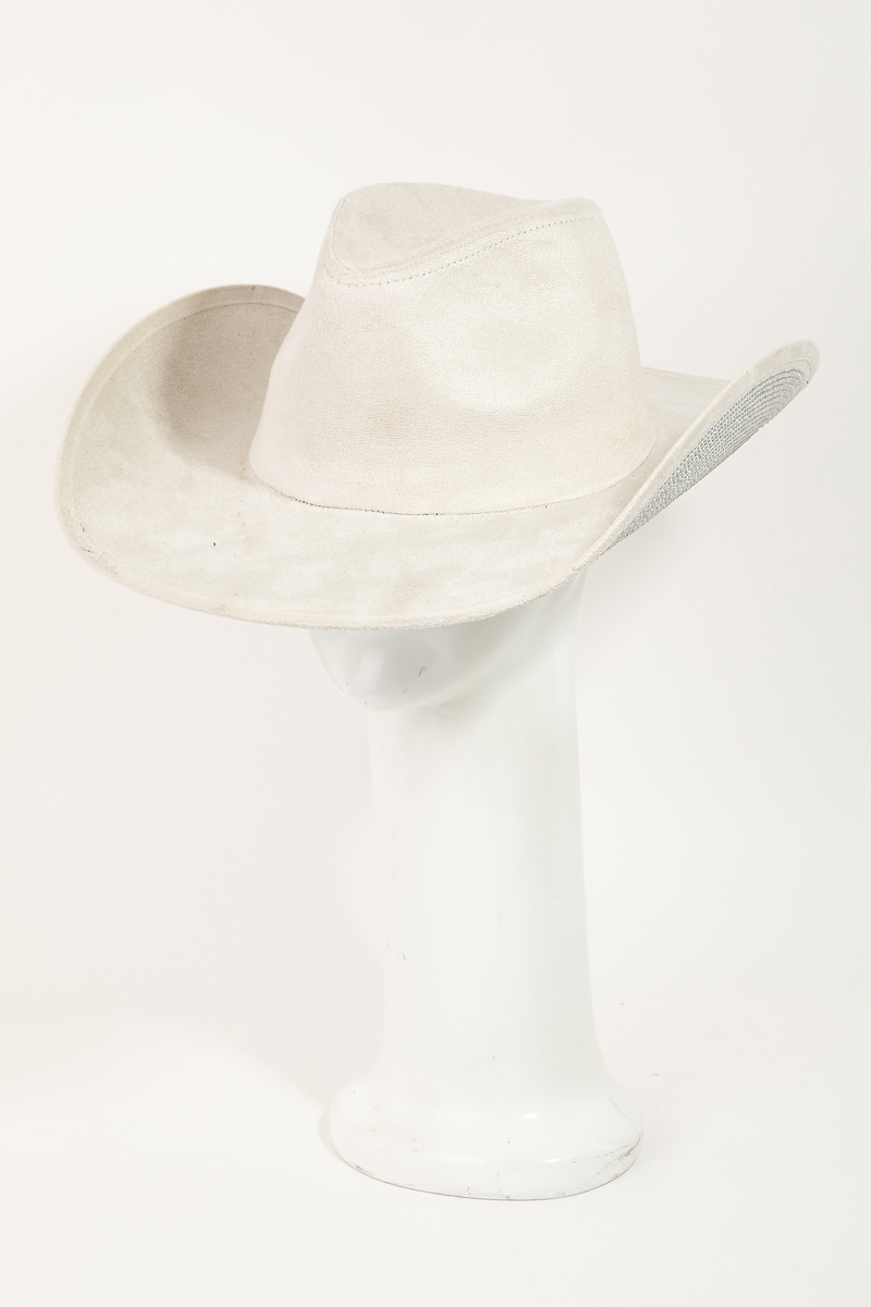 Studded Rhinestone Brim Cowboy Hat