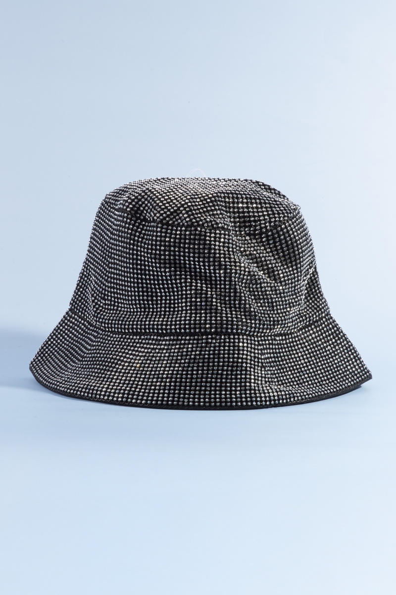 All Over Rhinestone Crystal Bucket Hat