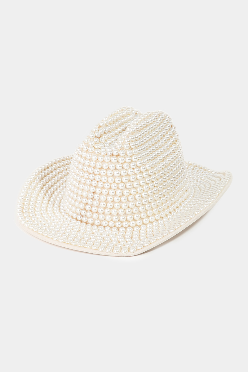 Pearl Beaded Cowboy Hat