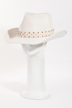 Western Braided Leather Straw Cowboy Hat