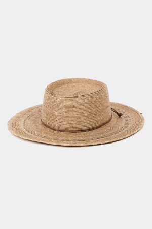 Palm Leaf Pork Pie Hat