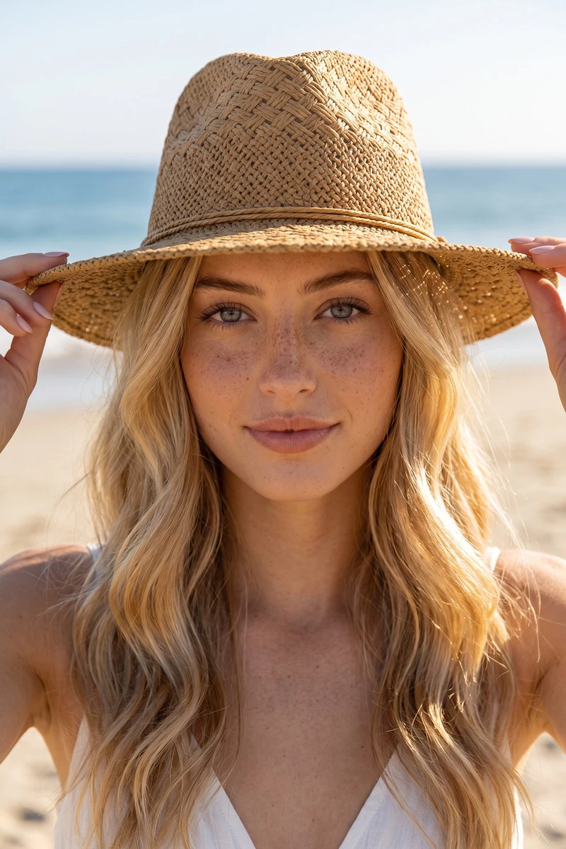 Open Weave Rancher Hat With Braided Band