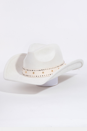 Studded Star Brim Western Cowboy Hat