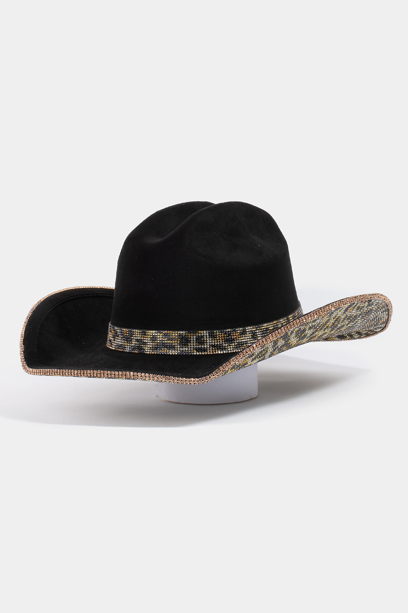 Pave Leopard Print Rhinestone Cowboy Hat
