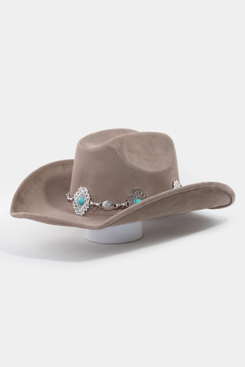 Turquoise Stud Concho Belt Cowboy Hat