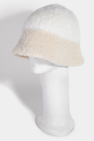 Mixed Fur Loose Bucket Hat
