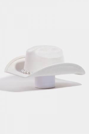 Floral Pearl Bead Western Cowboy Hat