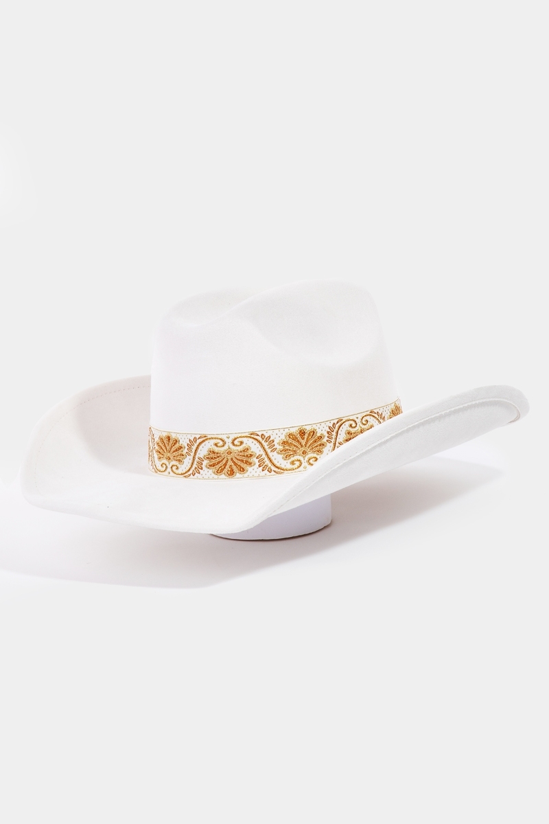 Intricate Border Pattern Band Cowboy Hat