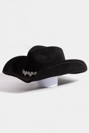 Rhinestone Heart Band Western Cowboy Hat