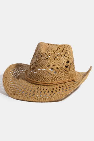 Double Strap Western Straw Hat