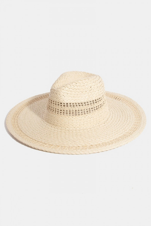 Boho Flat Brim Straw Hat