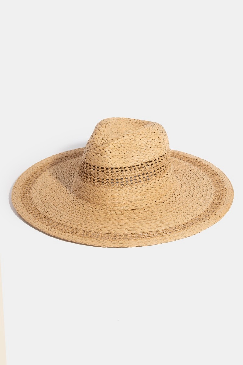 Boho Flat Brim Straw Hat